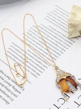 Alexis Bittar Gold Beetle Pav�� Necklace